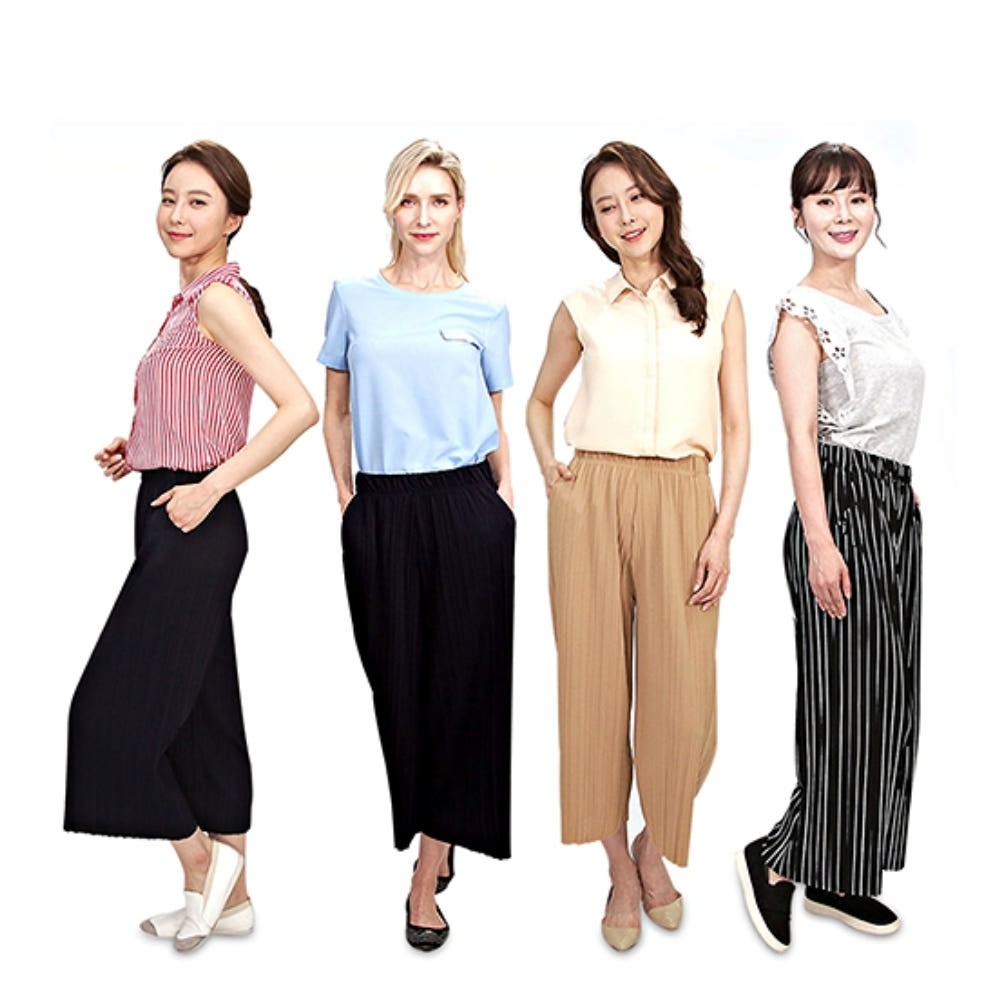 디콜 쿨 플리츠 3종세트 몸빼 주름 바지 팬츠