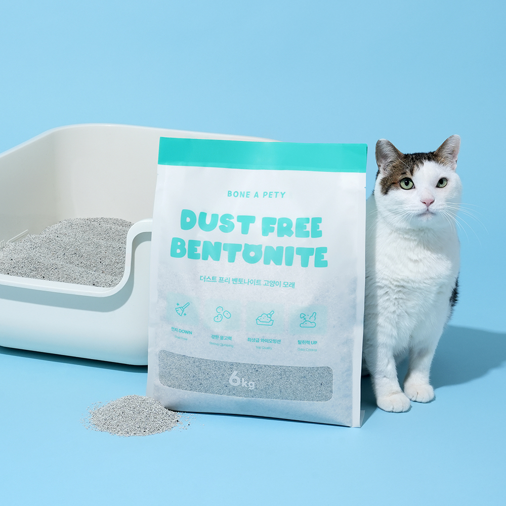 본아페티 프리미엄 고양이 벤토나이트 응고력 탈취력 좋은 먼지 없는 모래 6kg, 1개 제품 이미지