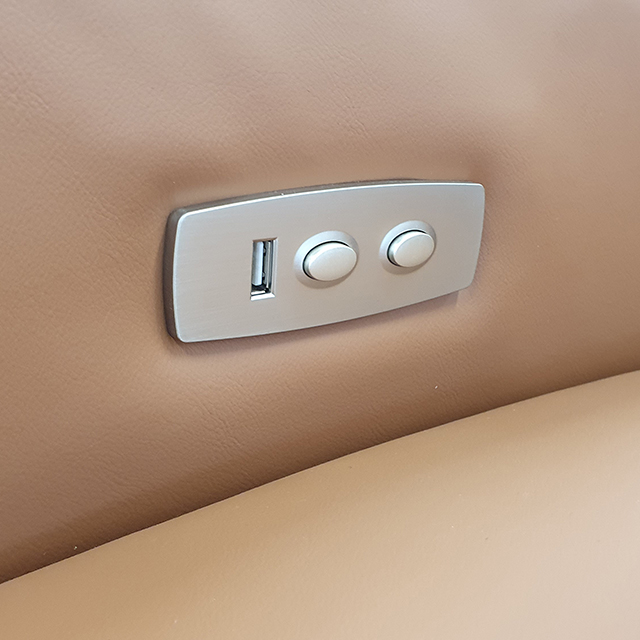 스코나 이튼스 구스 실리콘레더 가죽 컵홀더 4인 제로월 전동 리클라이너 소파