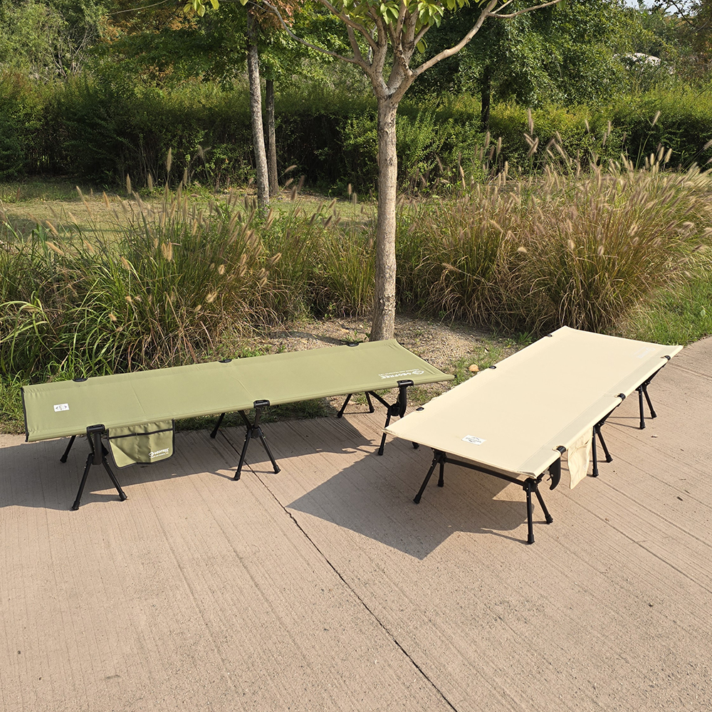 지오프리 야전 침대 캠핑 야외 용 휴대용 접이식 야상 간이 카키 - 상세 이미지 4