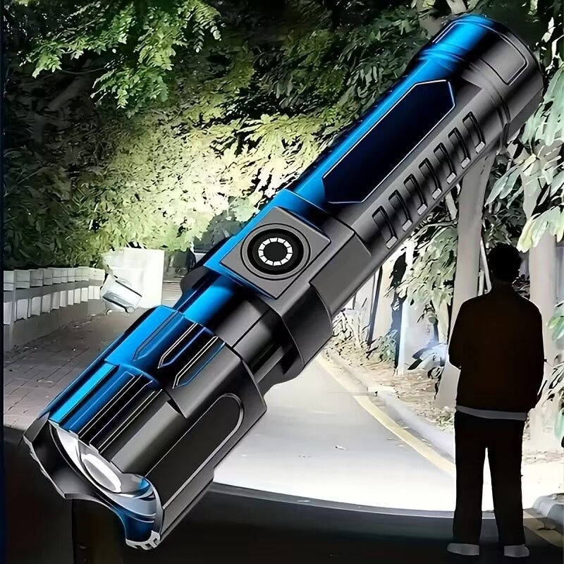 1+1 LED 손전등 K71 고루멘 휴대용 캠핑 손전등 야외 등산 - 상세 이미지 2