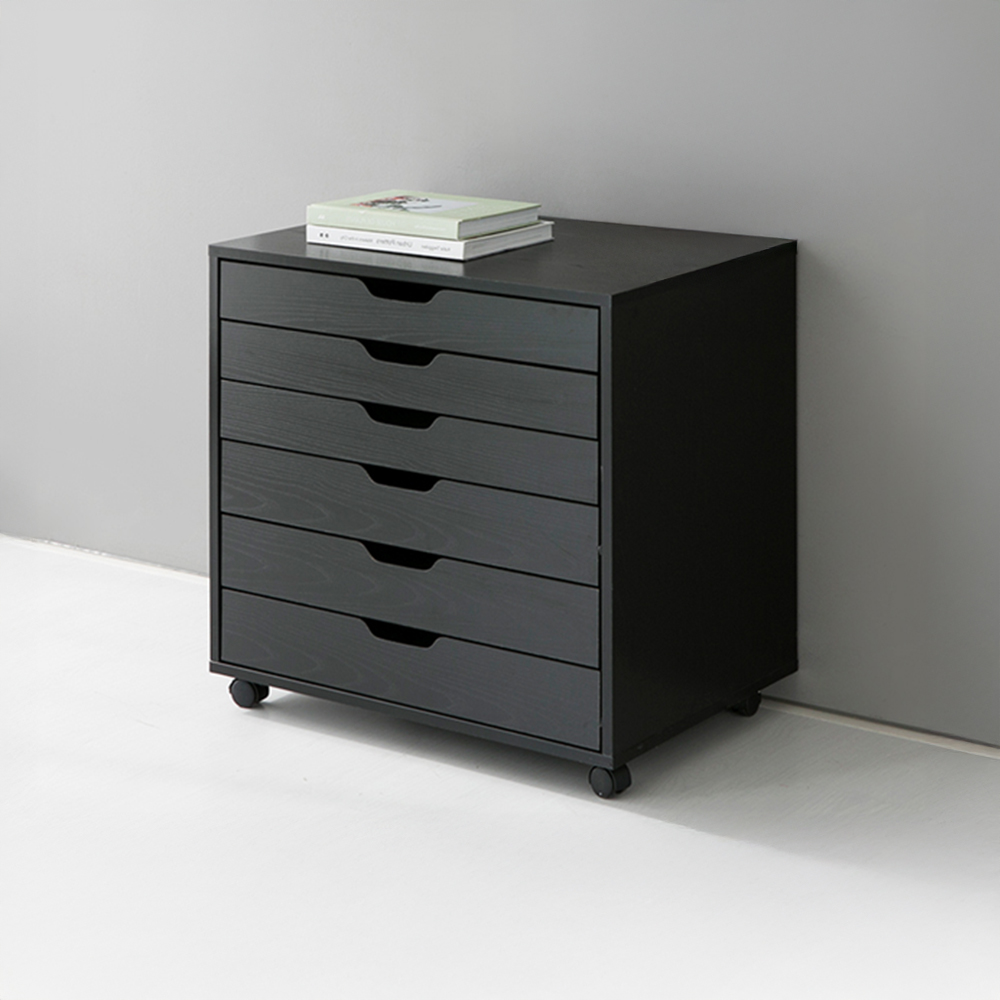 OLAF 서랍장 KS1008STB 670x480x650mm, 6단, 블랙 2599.1032 - 상세 이미지 2