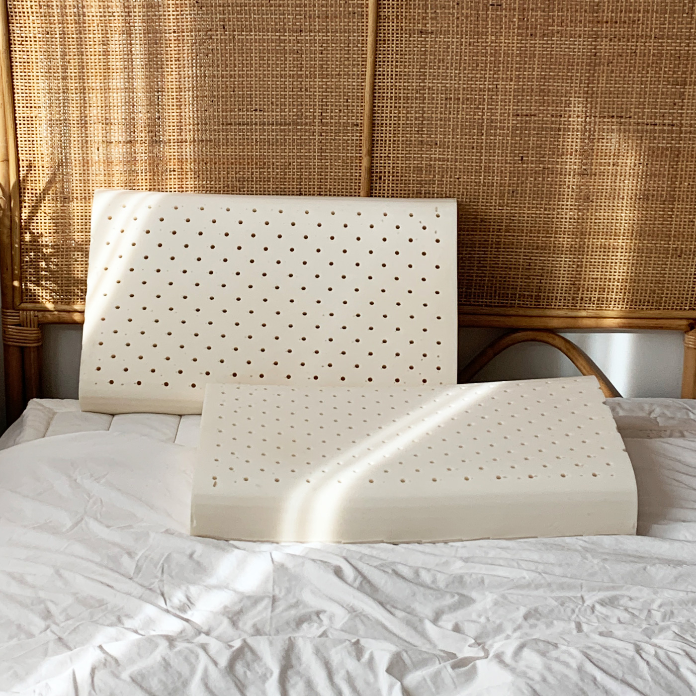 아카시아홈 국내제작 낮은베개 일자목 기능성 천연 라텍스베개 높이7cm