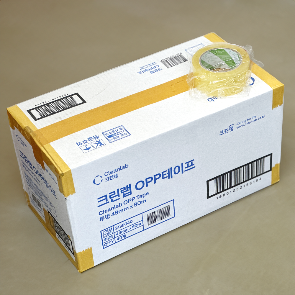 크린랩 박스테이프 포장 OPP 테이프 투명 48mm x 80m (박스 40개입)