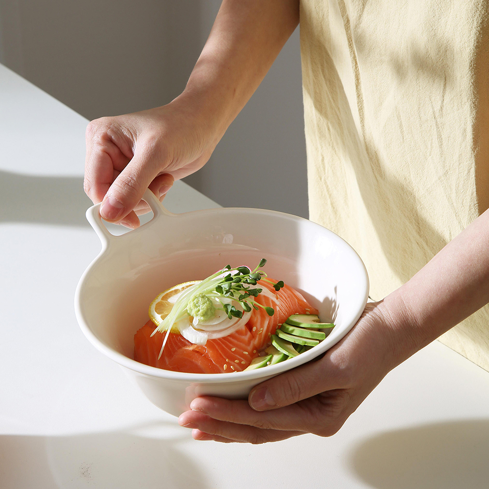 도자기 손잡이 핸들구푸 메인 파스타 디저트 접시 플레이팅 그릇