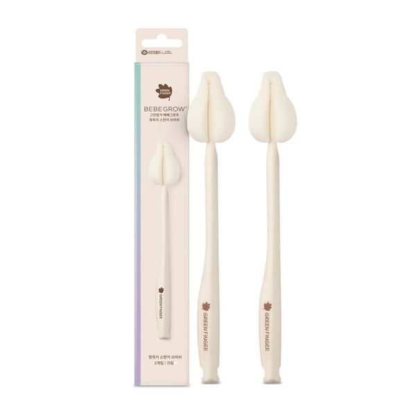 그린핑거 베베그로우 젖꼭지 스펀지 세척솔 2P