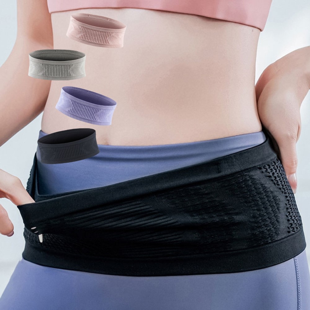 초경량 런닝 허리밴드 고탄성 러닝벨트 소지품 수납 포켓 힙색 조깅 마라톤 자전거