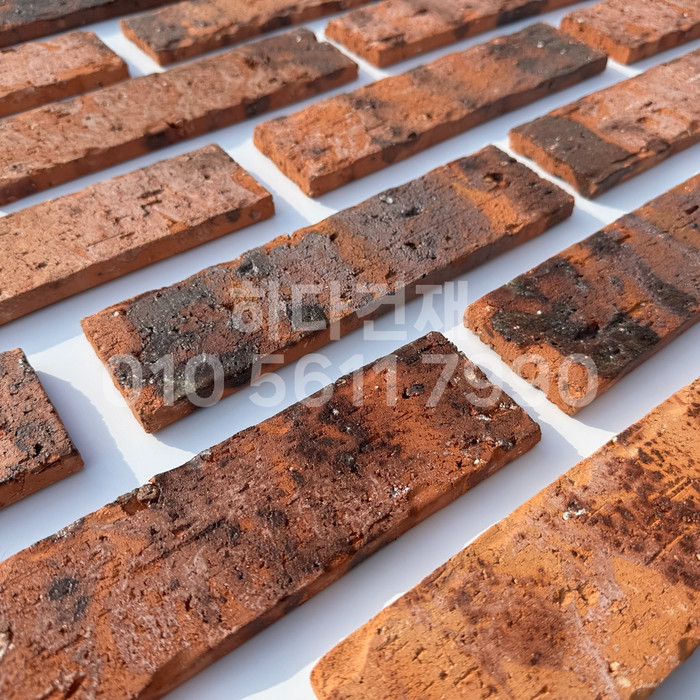 점토 유럽풍 올드브릭 브라우니컬러 242x63x13T / 하다건재 고벽돌타일