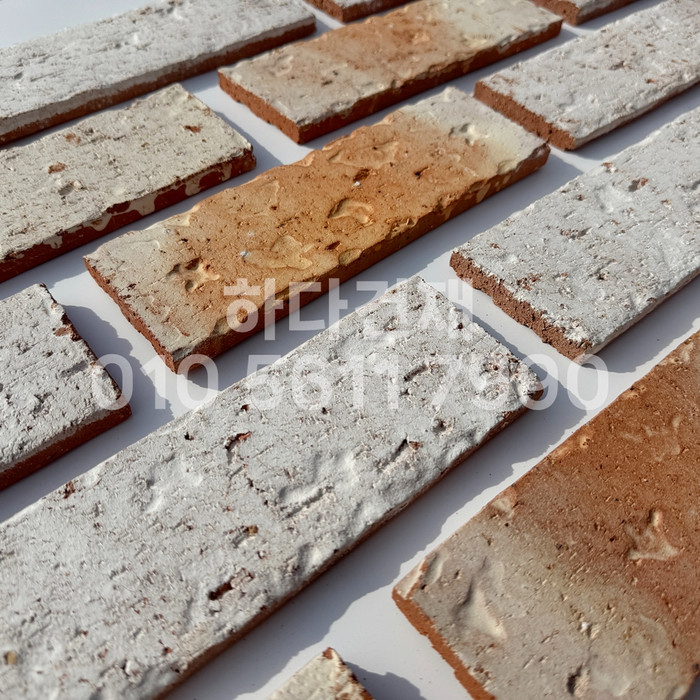 점토 유럽풍 올드브릭 화이트포인트 242x78x13T / 하다건재 고벽돌타일