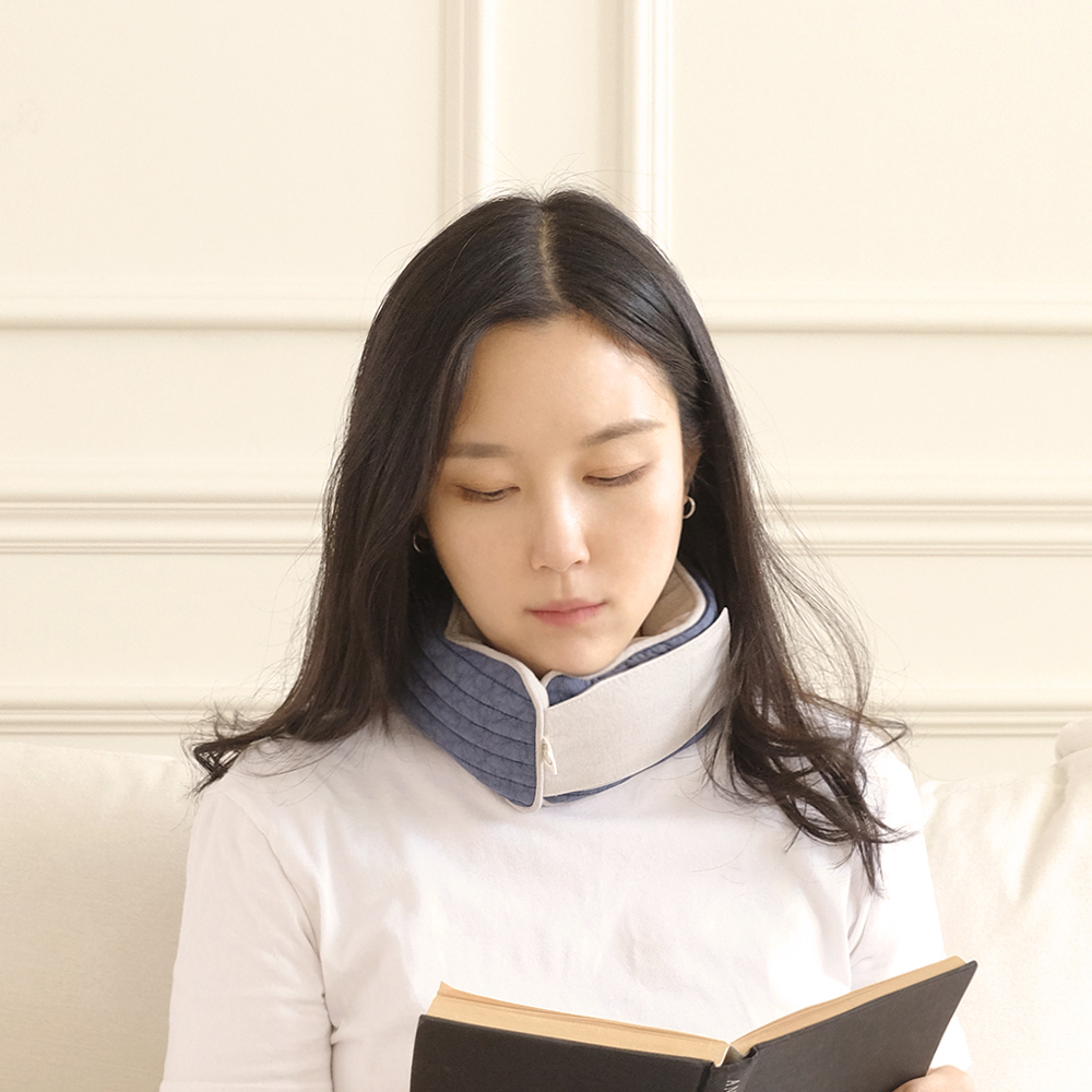현미온미 목 경추 찜질팩 클래식 온찜질 곡물 온열 핫팩 그레이 - 상세 이미지 2