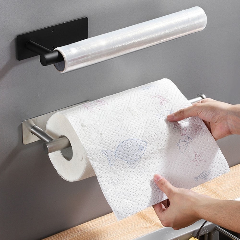 스테인레스 키친타올걸이 가로 세로 무타공 접착식 키친타월 홀더 거치대
