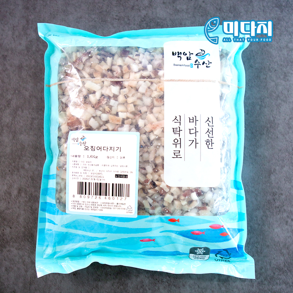 미다지 다진 대왕 오징어 다지기 1.6kg X 1봉 해물볶음밥 파전 콩나물국밥 오징어무국 - 상세 이미지 2