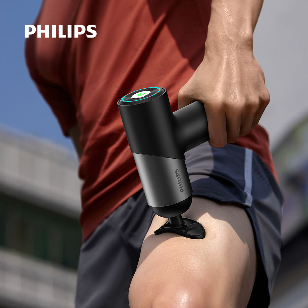 [필립스] 데일리핏 마사지건 PPM7323 충전식 핸디형 무선 미니 근육마사지 무선 마사지건