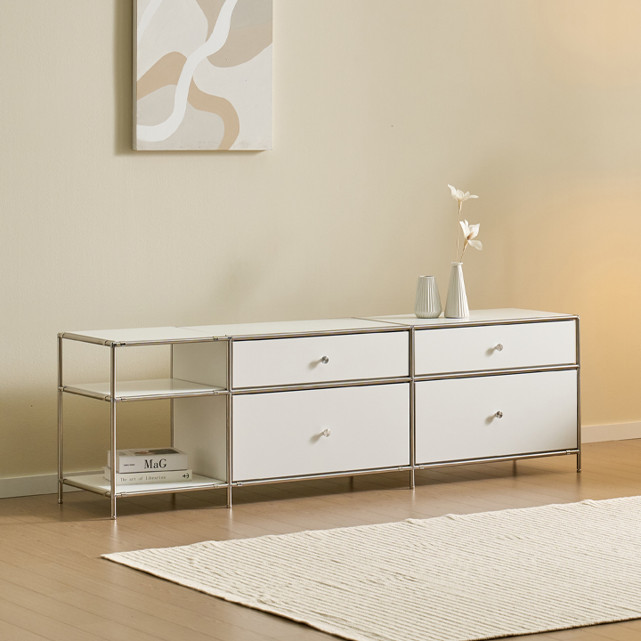 헤이몰리 헤이즈 미드센츄리 모듈 2단 1710 사이드 서랍장 거실장