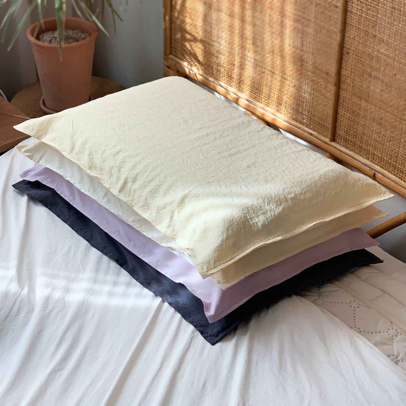 아카시아홈 국내제작 천연 경추 태국 라텍스 낮은베개 속커버포함 높이4cm