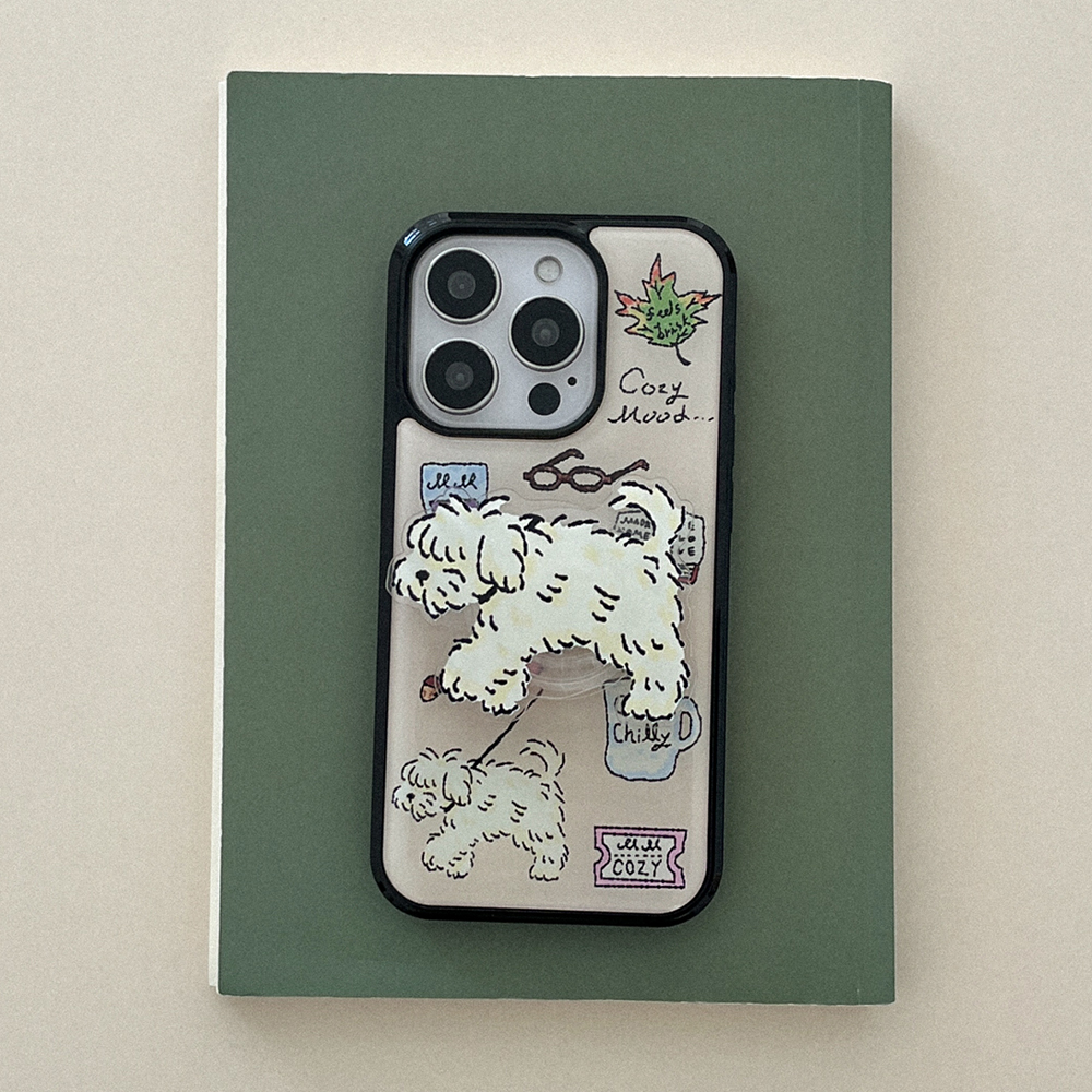 cozy drawing pattern 아이폰 16pro 에폭시 범퍼 케이스 - 상세 이미지 3