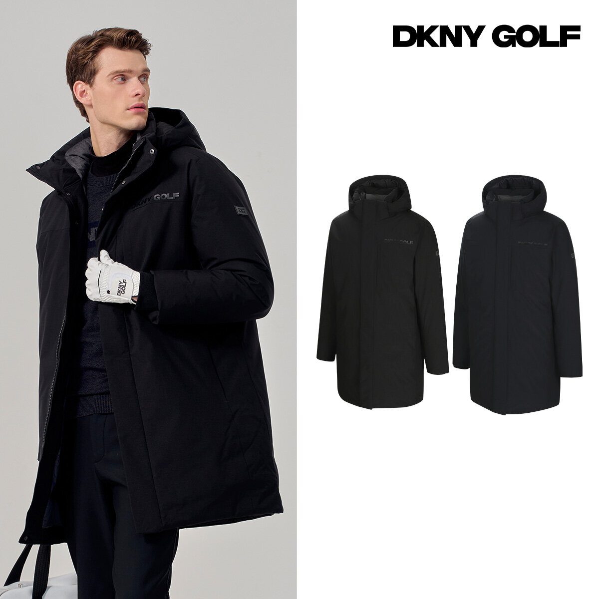 [24년 최신상] DKNY 남성 인퀼팅 다운 코트 - 상품 이미지