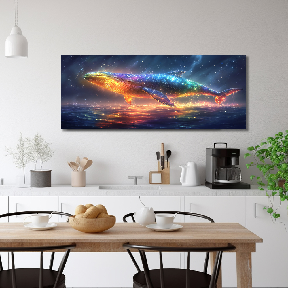 고래의 비상 150x60cm 캔버스액자 고래그림 - 상세 이미지 5