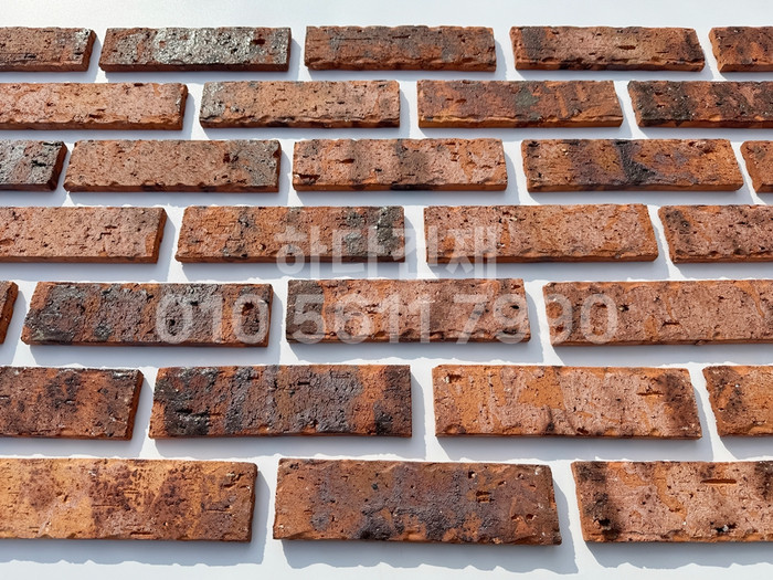 점토 유럽풍 올드브릭 브라우니컬러 242x63x13T / 하다건재 고벽돌타일