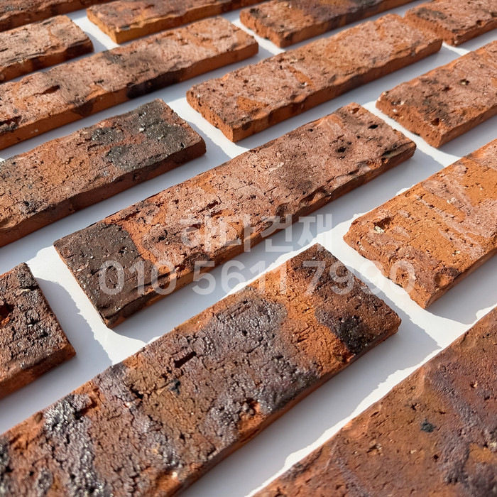 점토 유럽풍 올드브릭 브라우니컬러 242x63x13T / 하다건재 고벽돌타일