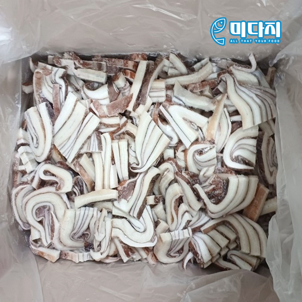 미다지 국내 가공 손질 냉동 무라 오징어 귀채 벌크 4kg - 상품 이미지