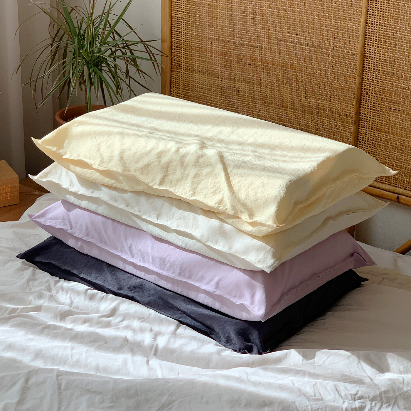 아카시아홈 국내제작 천연 경추 태국 라텍스 낮은베개 속커버포함 높이4cm