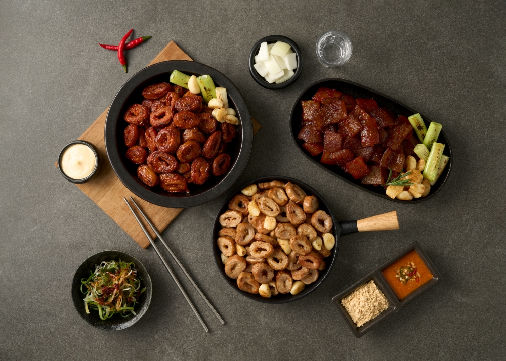 [99eatsx하남돼지집]초간편 안주류 3종 골라담기 (훈제막창/불막창/벌집껍데기)