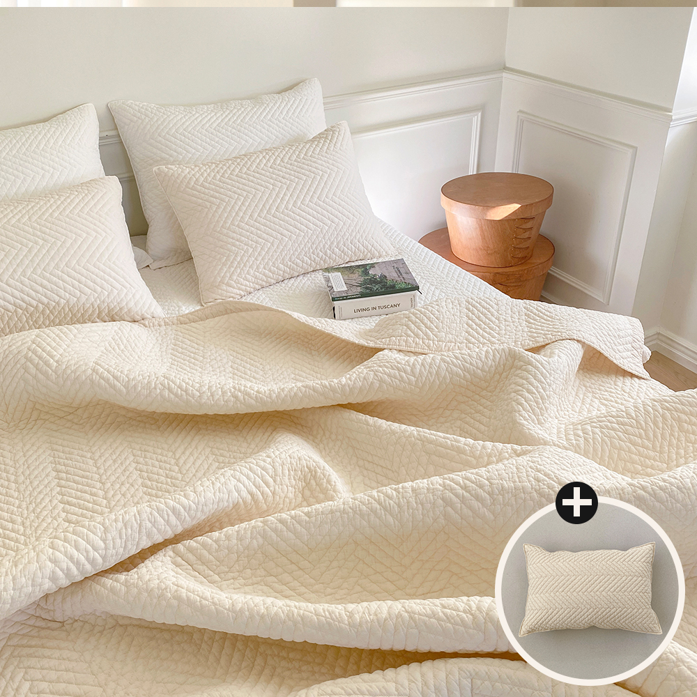 [네이버 단독] 오가닉 순면 피그먼트 패드겸이불 스프레드 SS 4060