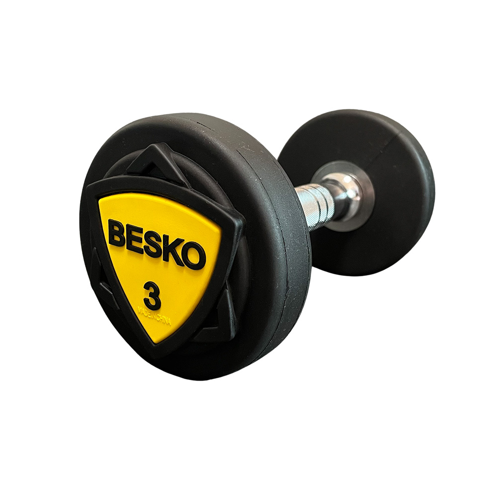 베스코 TPU 우레탄 헬스장 홈트 아령 덤벨 세트 3kg
