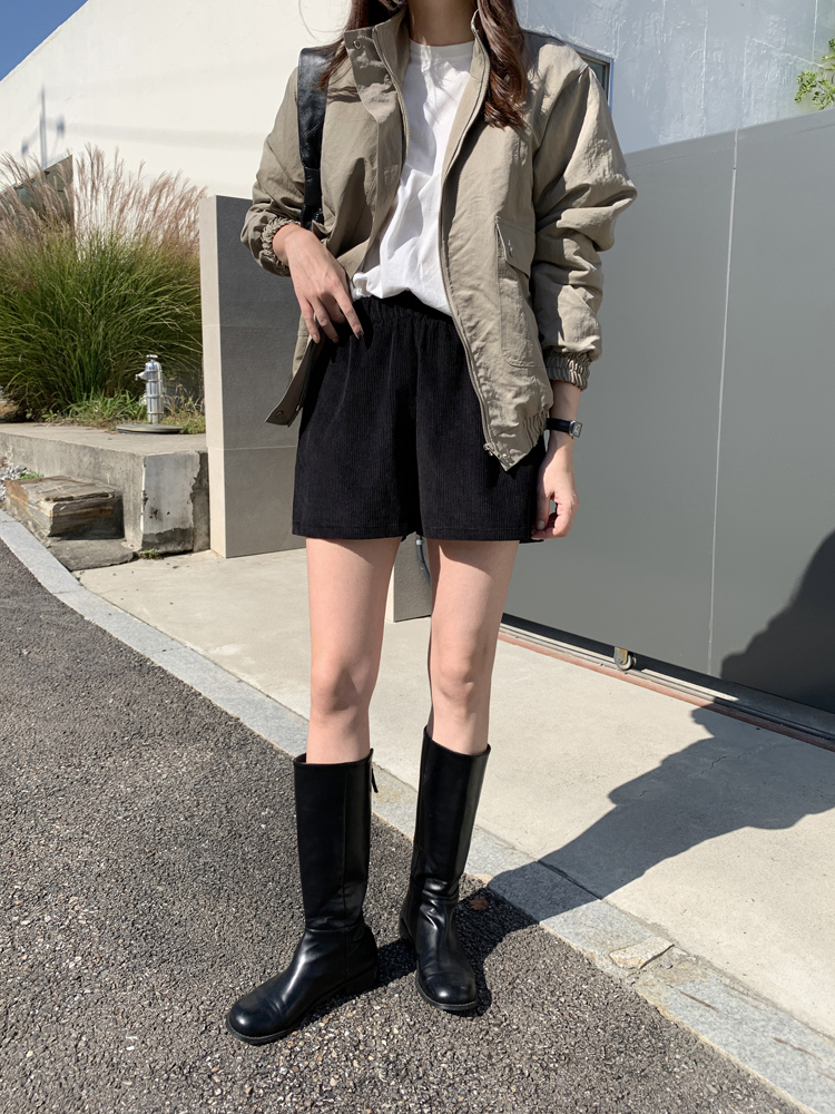 오버핏 하이넥 누빔 패딩 점퍼 여성 블루종 야상 점퍼 겨울 아우터 여자 항공점퍼 바람막이 - 상세 이미지 2