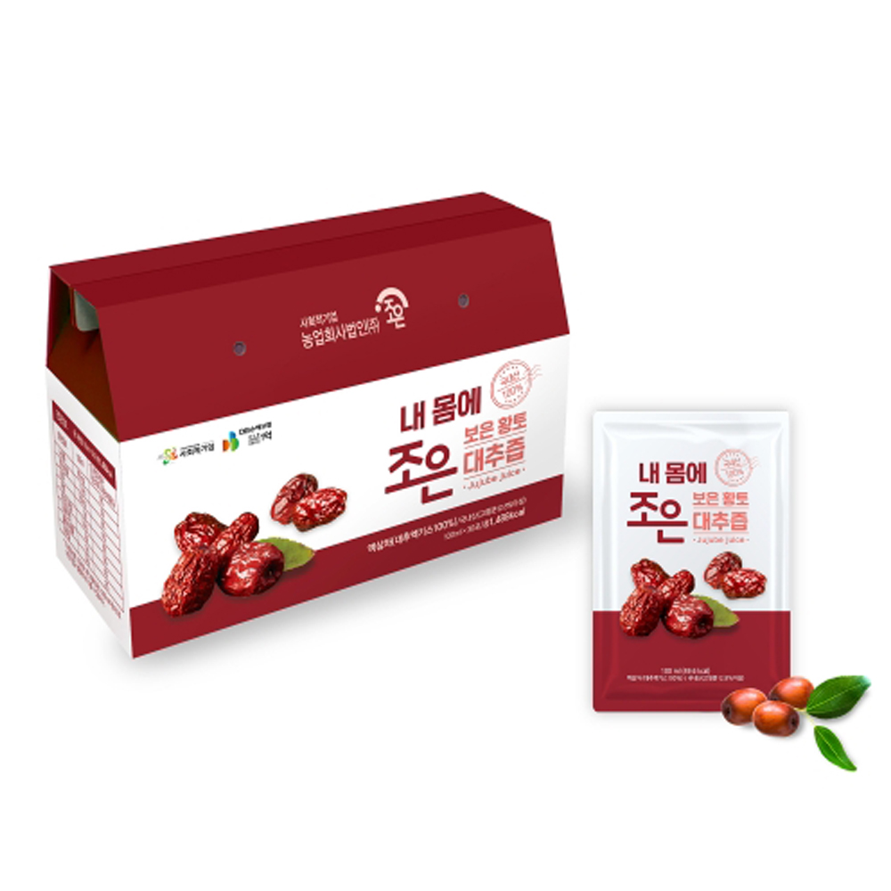 (내몸에 조은)국내산 보은 황토대추즙 100ml 30포 대추차 - 상품 이미지
