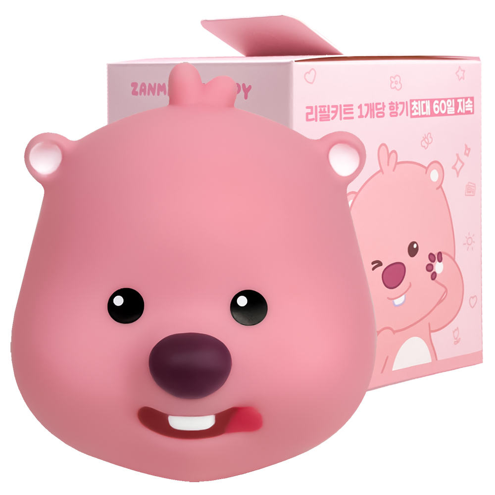 벨르아망 잔망루피 캐릭터 빅페이스 차량용 방향제 송풍구 디퓨저 군침루피 블랙체리