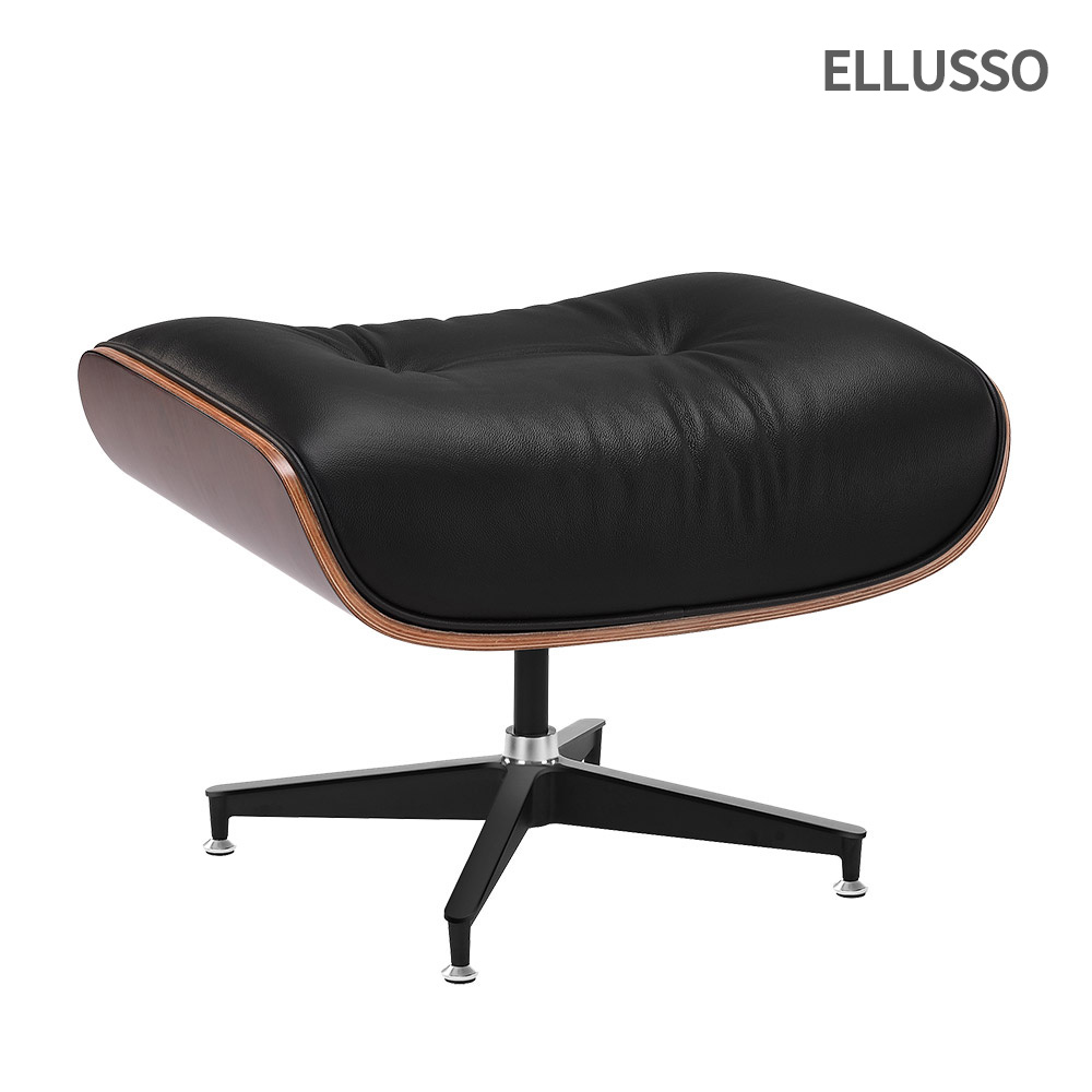 엘루소 제누어 리클라이너 1인용 모던 가죽 원목 의자 임스체어 서재 거실 인테리어의자