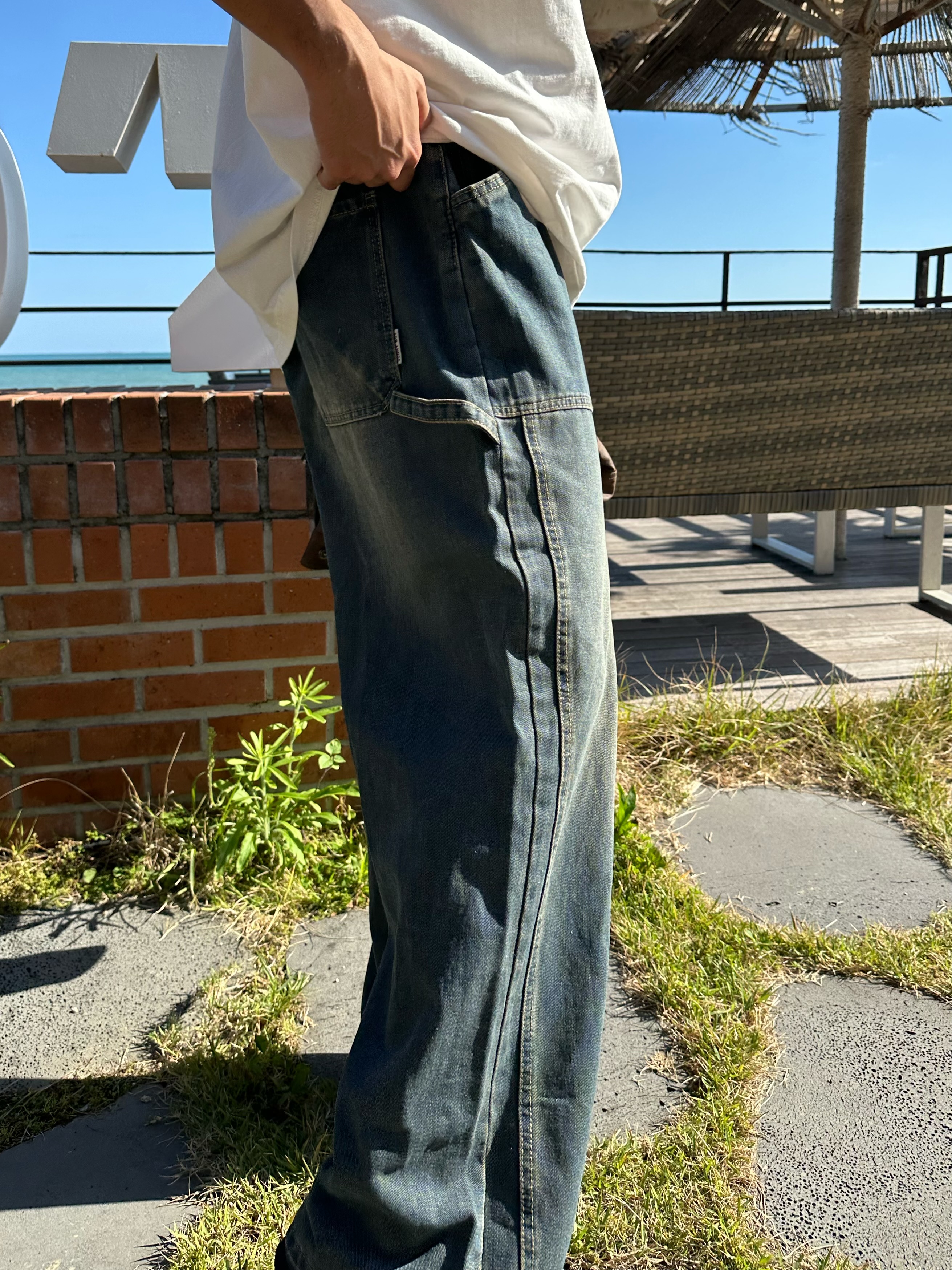 카펜터팬츠 남자와이드청바지 오버핏팬츠 이미지 7