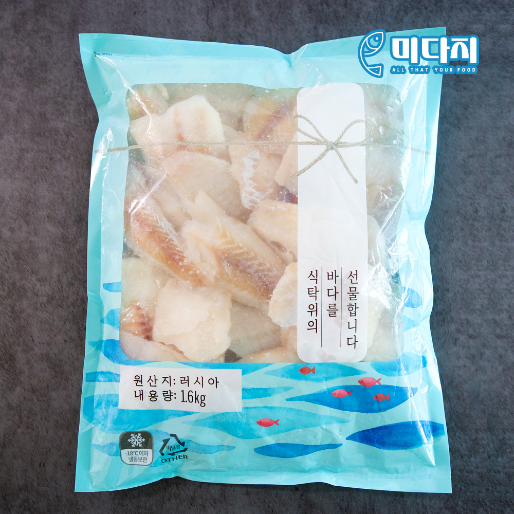 미다지 손질 냉동 순살 동태전 슬라이스  400g 700g 1.6kg 명절 부침개 전용 - 상세 이미지 4