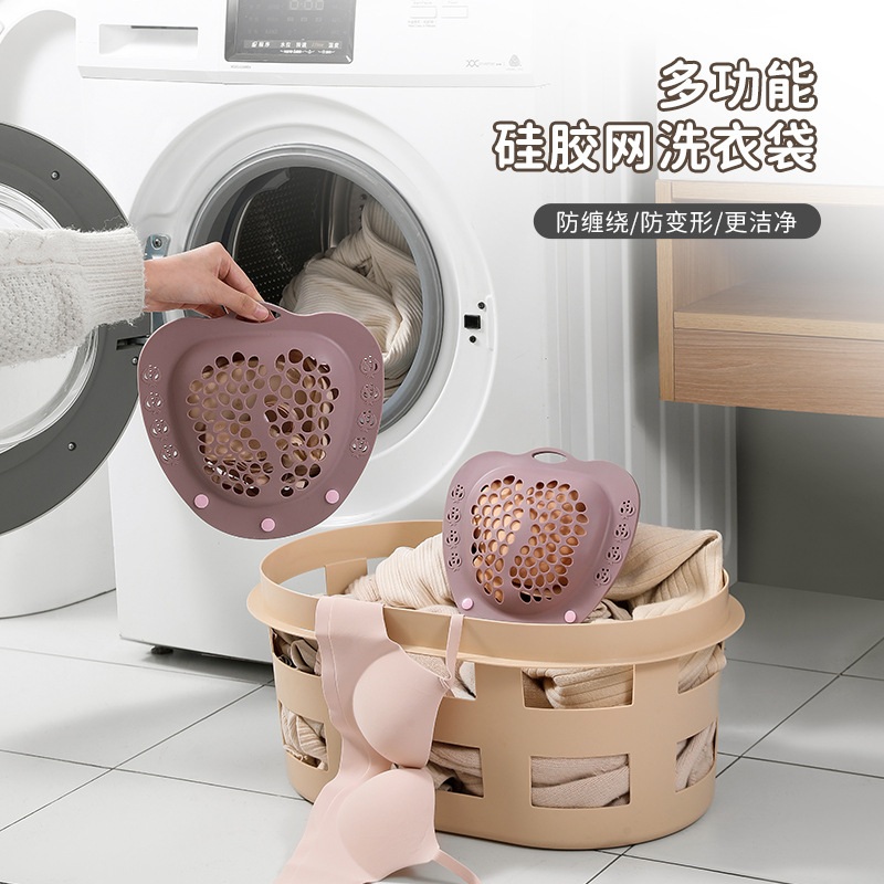 브라 세탁망 메쉬 전용 속옷망 실리콘 가방 핑크 - 상세 이미지 2