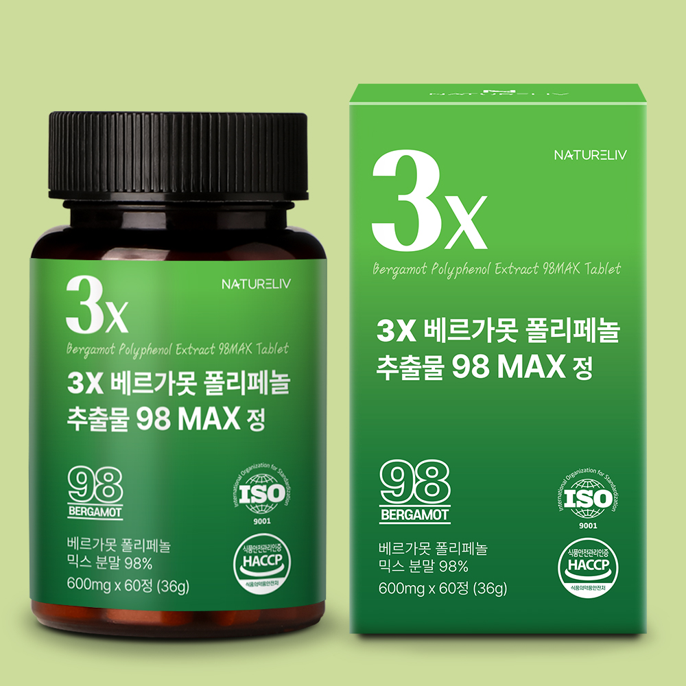 3X 베르가못 폴리페놀, 네이쳐리브, 건강기능식품 추천, 속건강 관리, 컨디션 개선