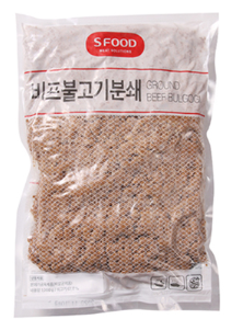 [무료배송] 에쓰푸드 비프불고기분쇄 1KG 불고기토핑 피자토핑 탑핑피자 - 상품 이미지