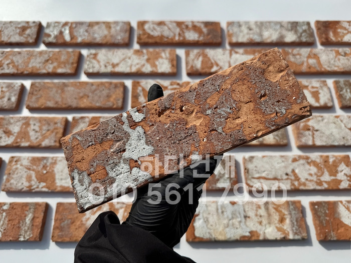 점토 유럽풍 올드브릭 레드포인트 242x78x13T / 하다건재 고벽돌타일