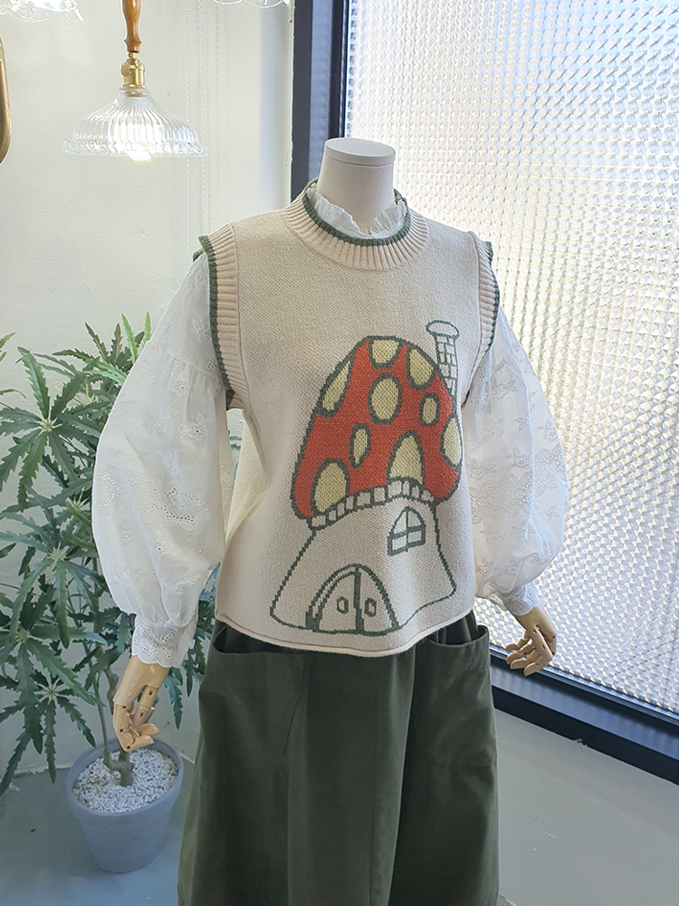 (무배) 기본핏 니트 조끼 베스트