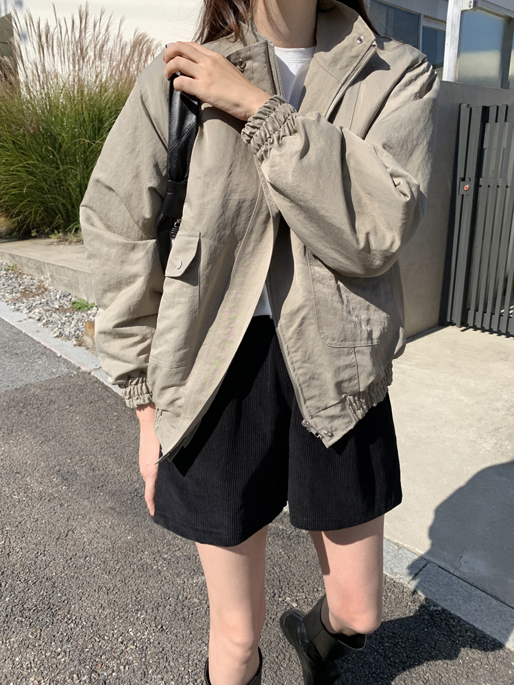 오버핏 하이넥 누빔 패딩 점퍼 여성 블루종 야상 점퍼 겨울 아우터 여자 항공점퍼 바람막이