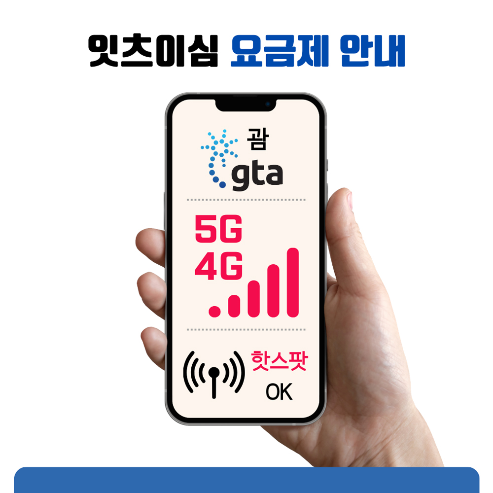 괌 이심 로컬 무제한 데이터 eSIM GTA 미국내 무제한통화 e심 잇츠이심