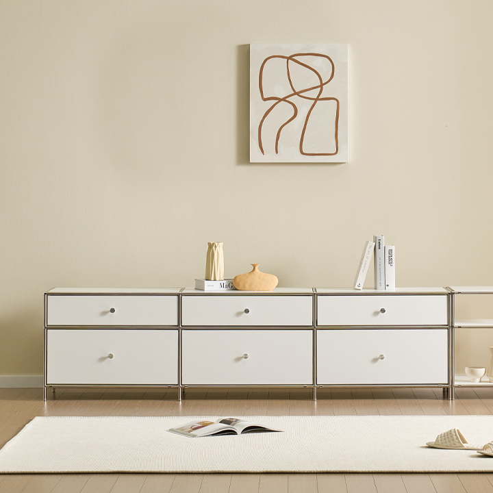 헤이몰리 헤이즈 미드센츄리 모듈 2단 1980 서랍장 거실장