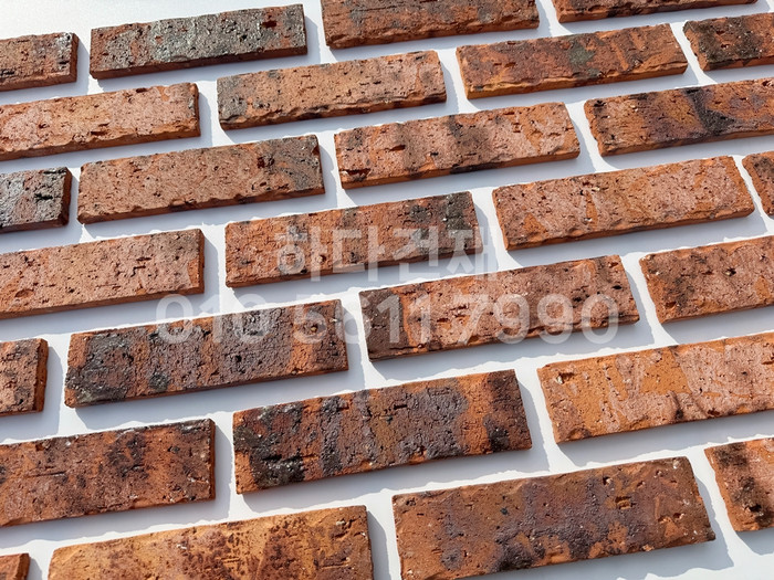 점토 유럽풍 올드브릭 브라우니컬러 242x63x13T / 하다건재 고벽돌타일