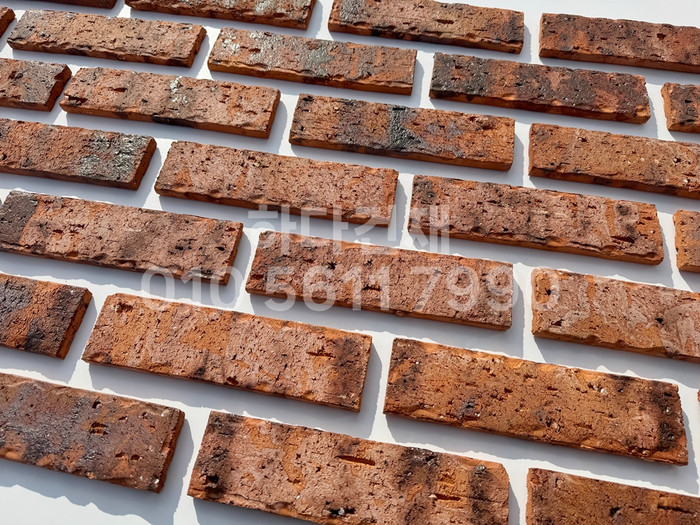 점토 유럽풍 올드브릭 브라우니컬러 242x63x13T / 하다건재 고벽돌타일