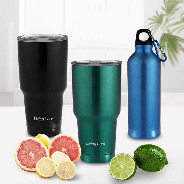 리빙코아 괴물텀블러 900ml 대용량 보냉 스탠텀블러1개+스포츠보틀1개 - 메인 이미지