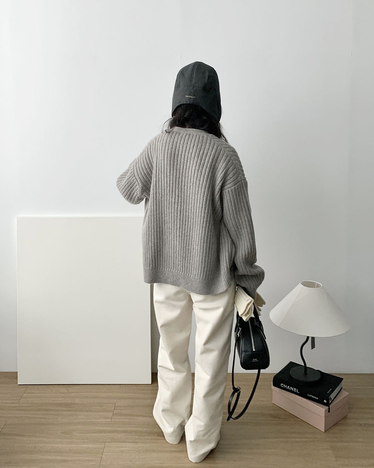 [SALE] 드온도 핀턱 크림 데님 일자 와이드 팬츠 - 상세 이미지 4