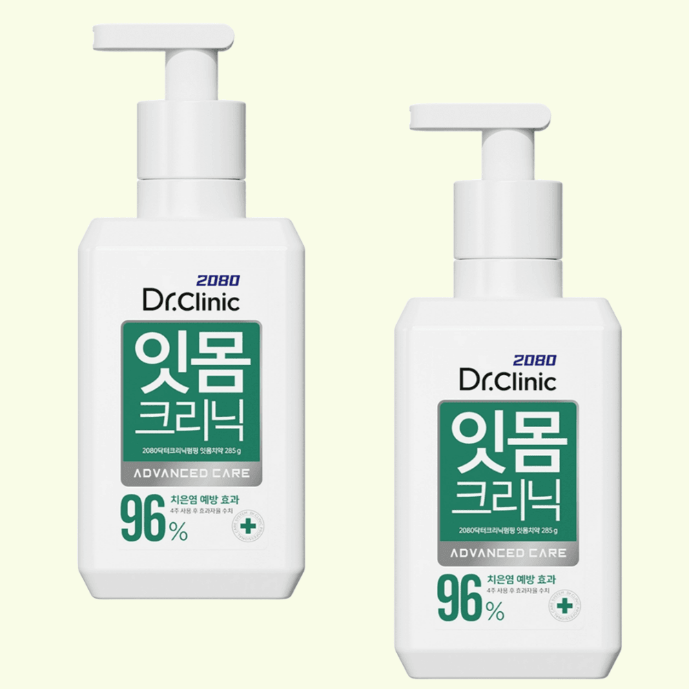 2080 닥터크리닉 엑스퍼트 펌핑 잇몸 치약 285g × 2개 : 하이앙쥬