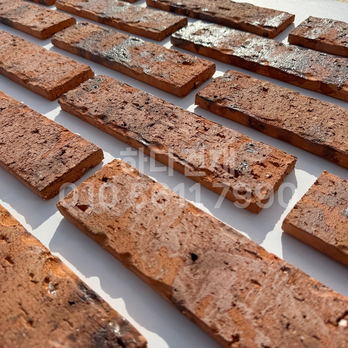 점토 유럽풍 올드브릭 브라우니컬러 242x63x13T / 하다건재 고벽돌타일