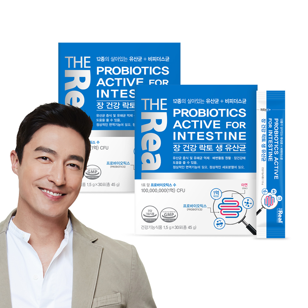 더리얼 장 건강 락토 생 유산균 프로바이오틱스 30포, 2개